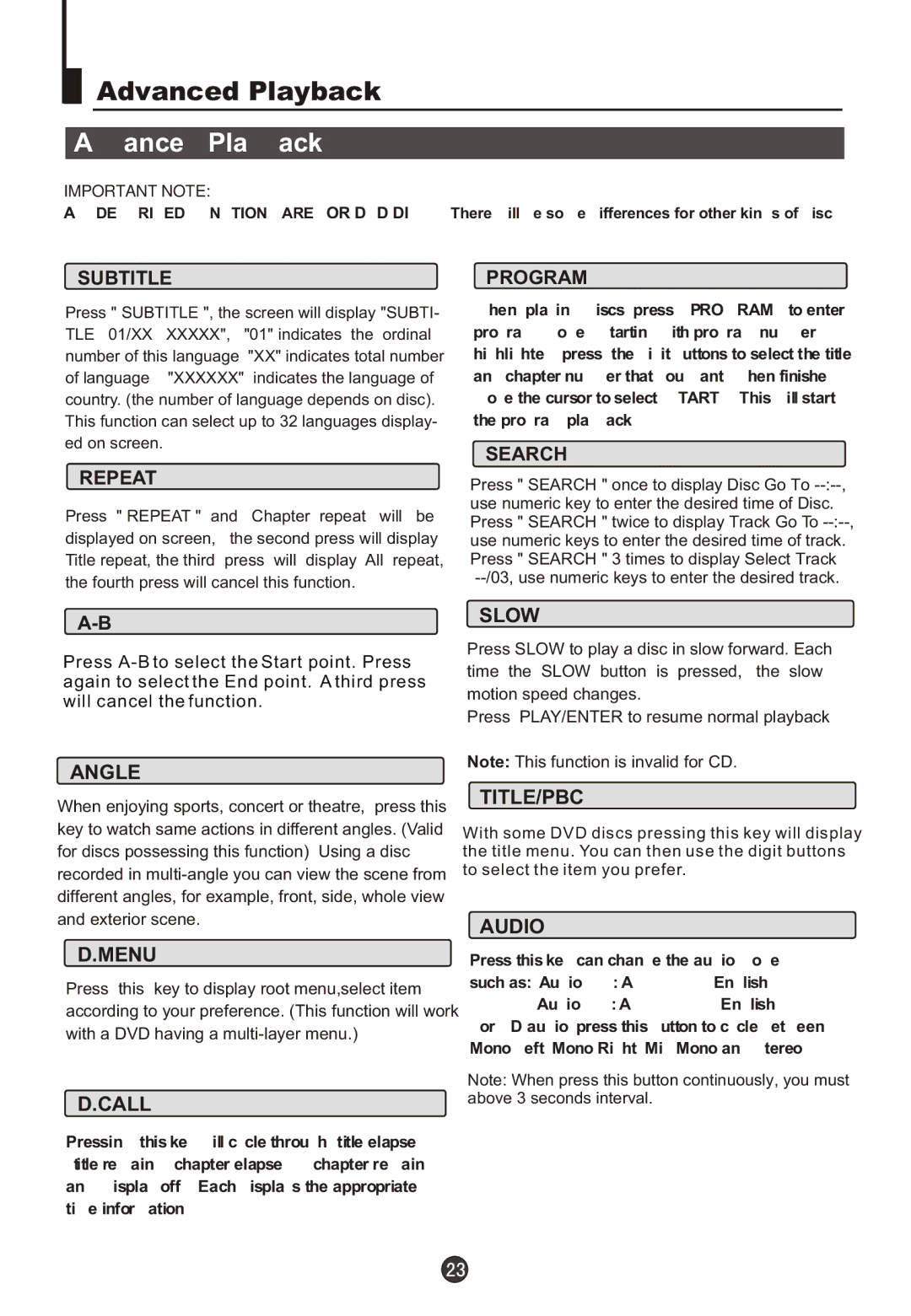 Fujita Cameras CGTV510651 manual Advanced Playback 