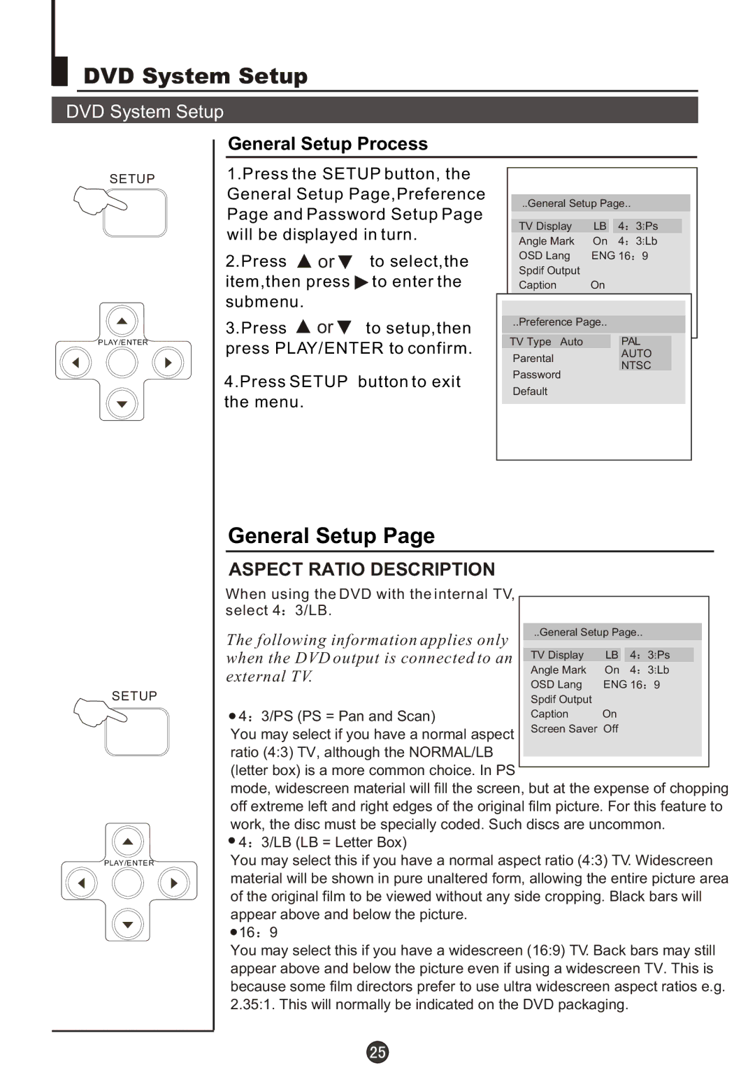 Fujita Cameras CGTV510651 manual DVD System Setup, General Setup Process 