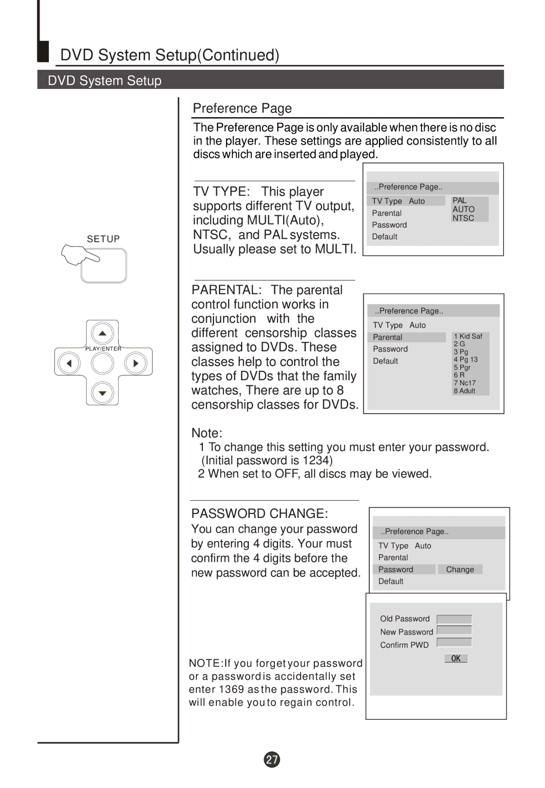 Fujita Cameras CGTV510651 manual Password Change 