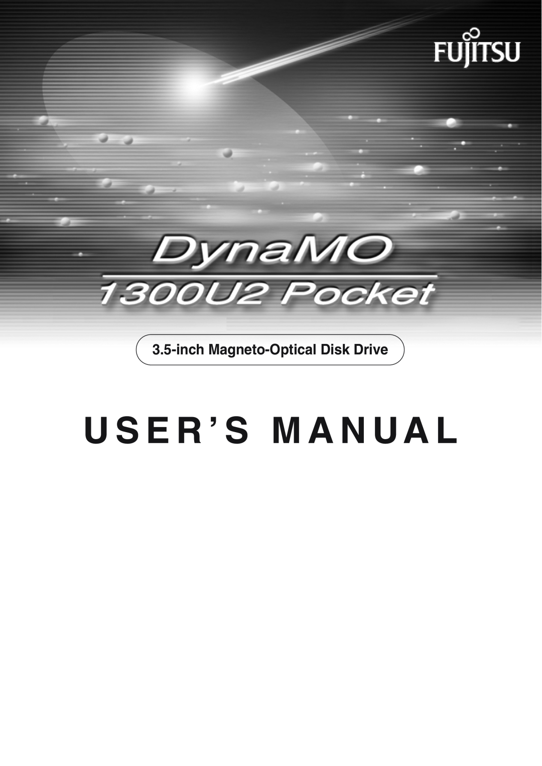 Fujitsu 1300U2 user manual U S E R ’ S M A N Ua L, inch Magneto-Optical Disk Drive 