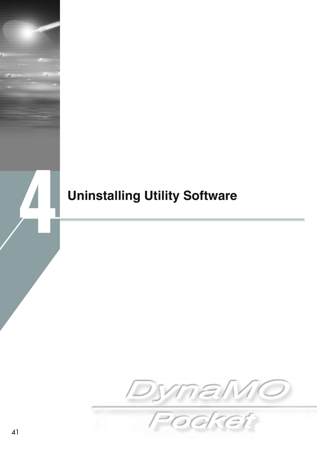 Fujitsu 1300U2 user manual Uninstalling Utility Software 