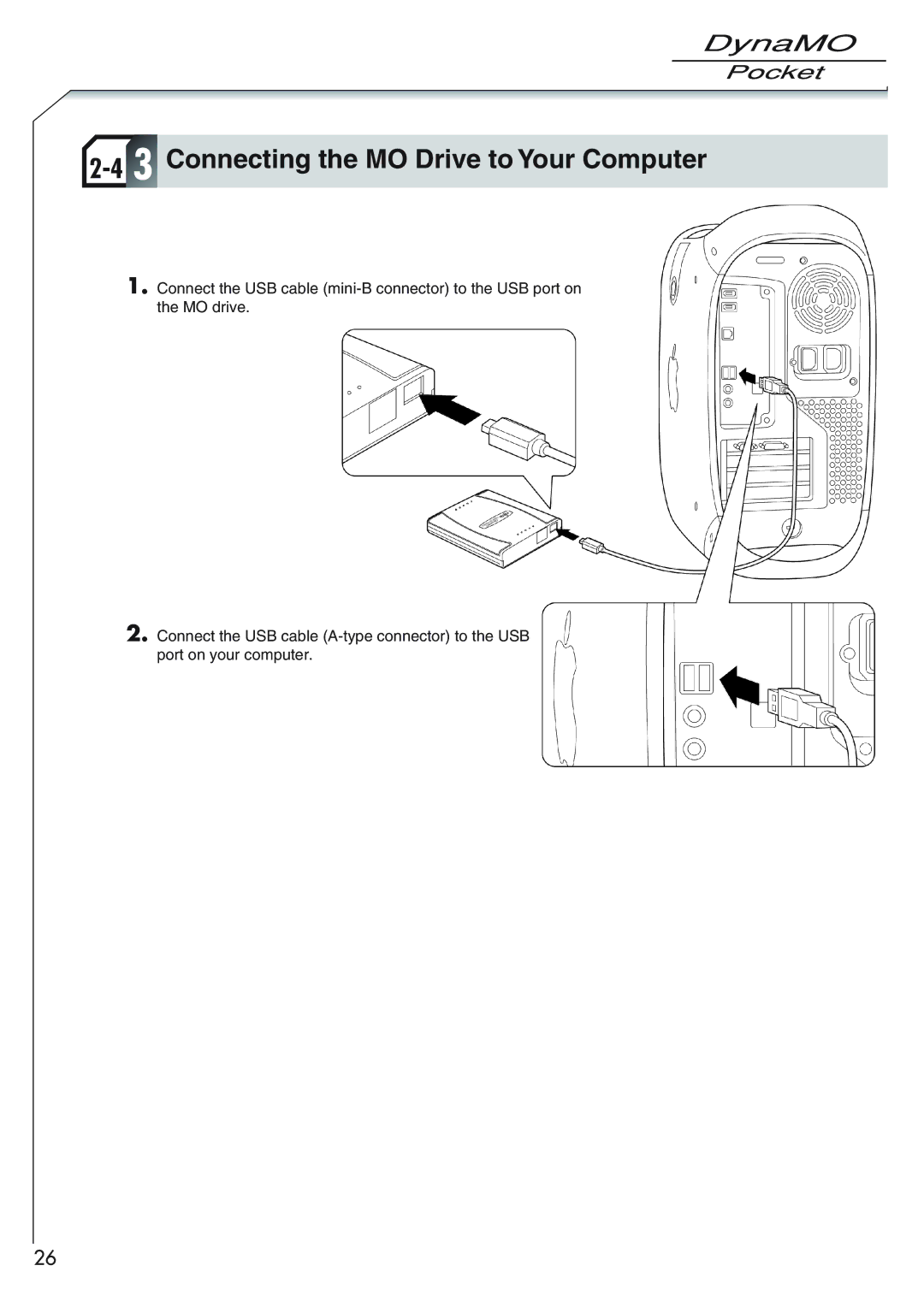 Fujitsu 1300U2 user manual Connecting the MO Drive to Your Computer 