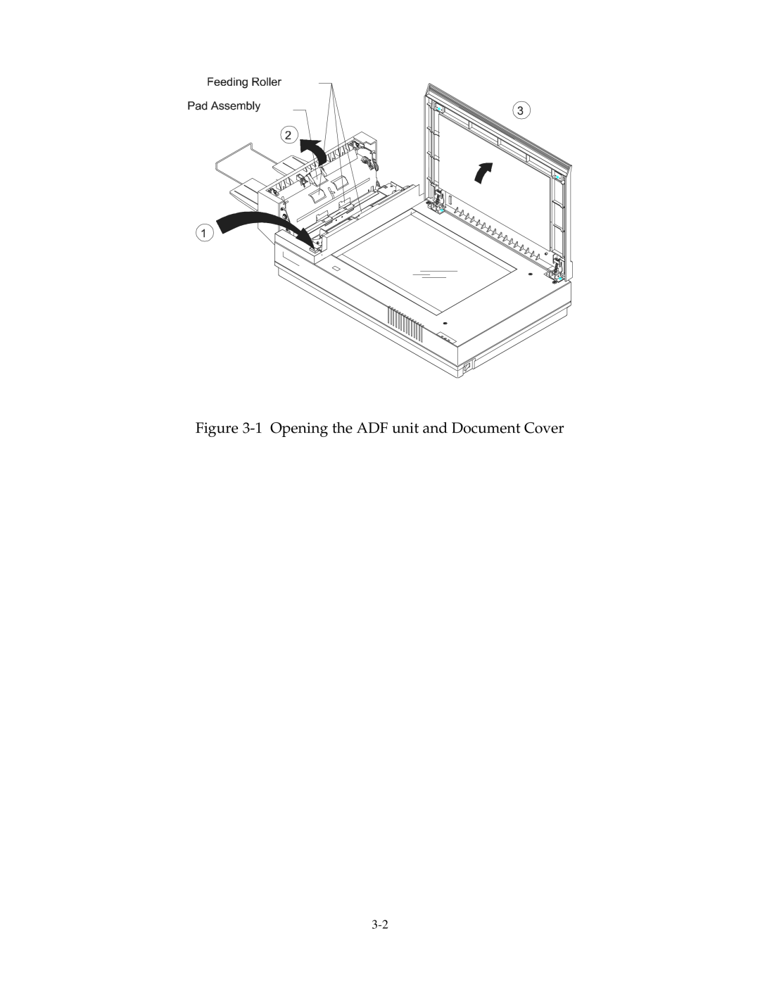 Fujitsu 15C user manual 1 Opening the ADF unit and Document Cover 