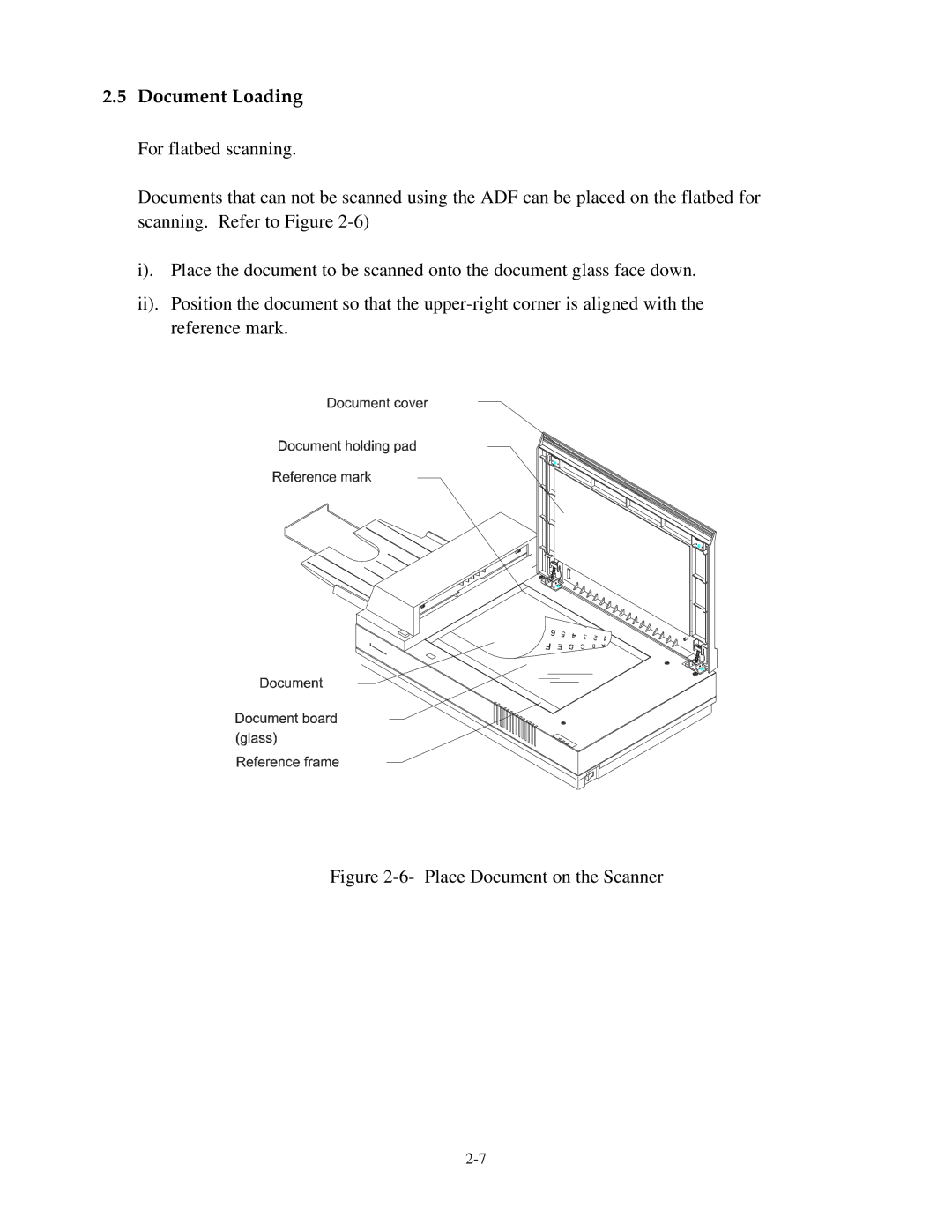 Fujitsu 15C user manual Document Loading, Place Document on the Scanner 