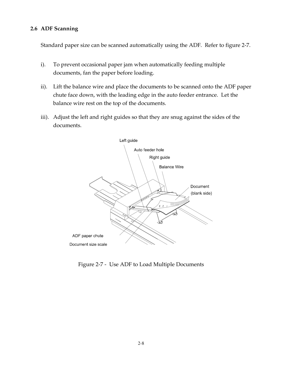 Fujitsu 15C user manual ADF Scanning, Use ADF to Load Multiple Documents 