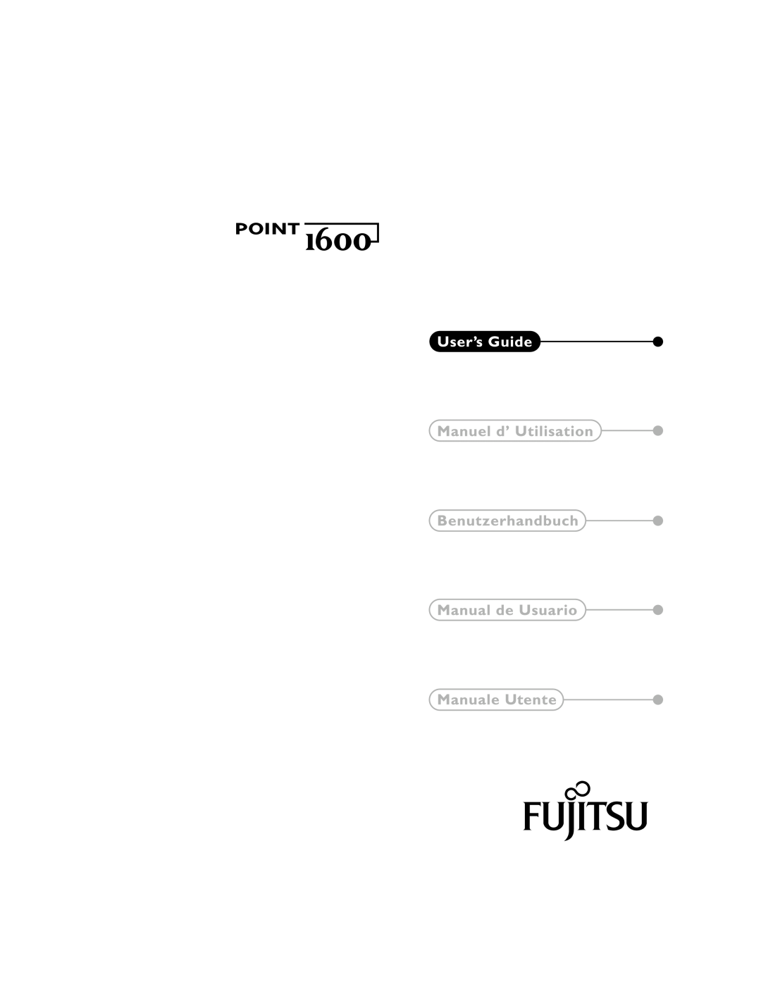 Fujitsu 1600 manual 