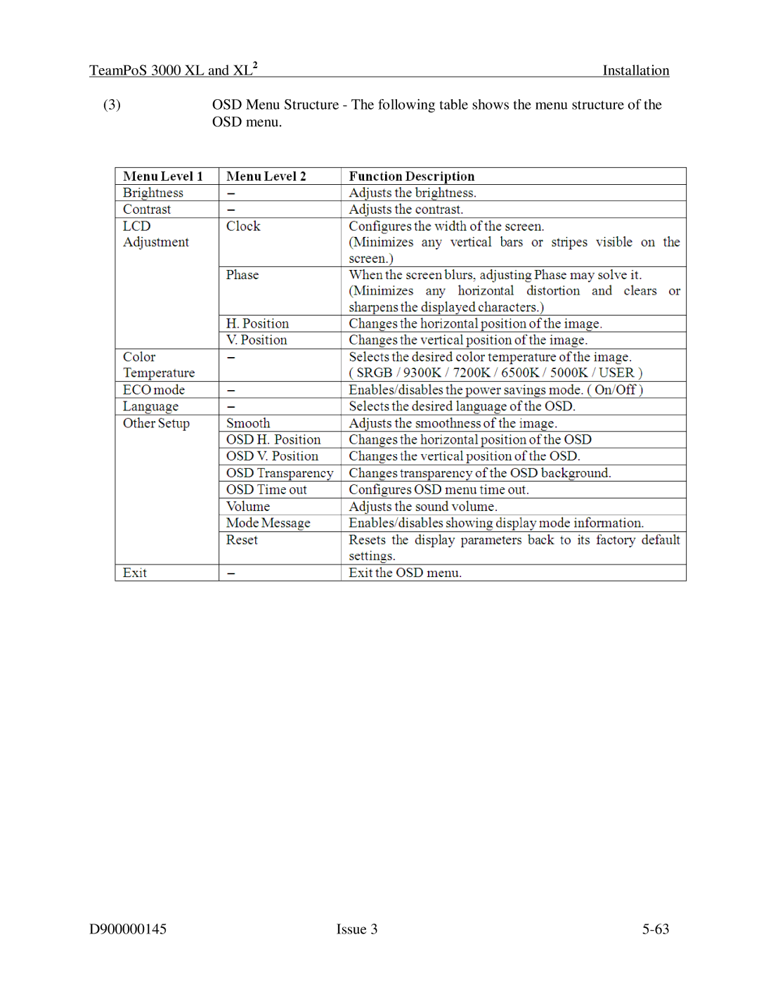 Fujitsu 3000 XL manual 