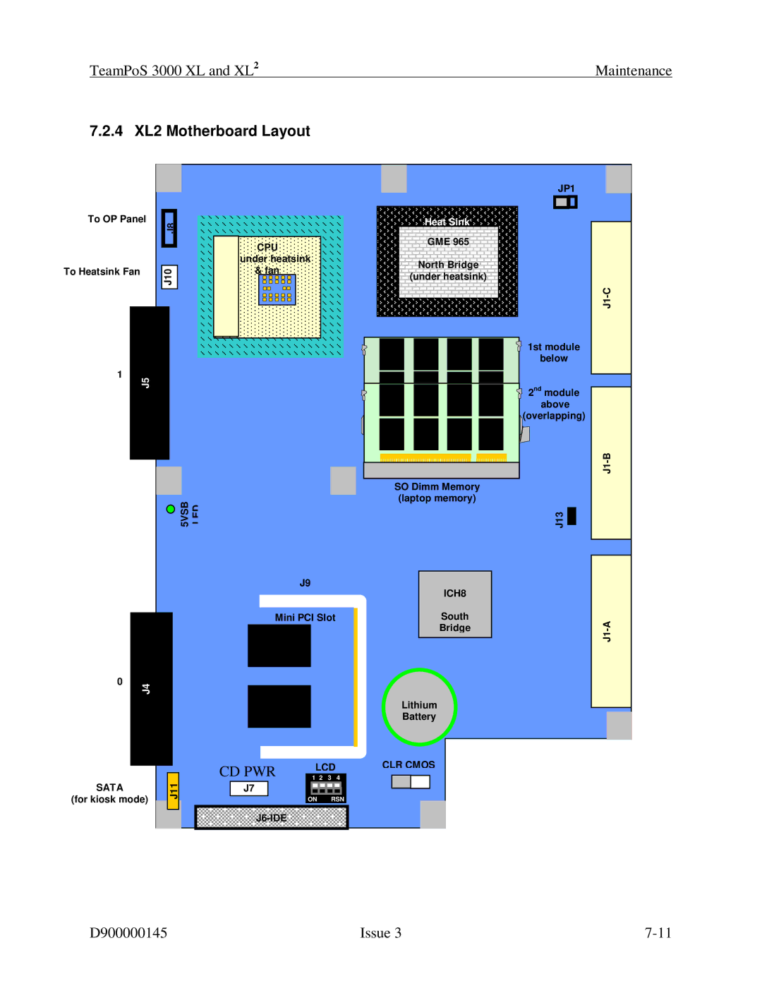 Fujitsu 3000 XL manual 4 XL2 Motherboard Layout, Sata 