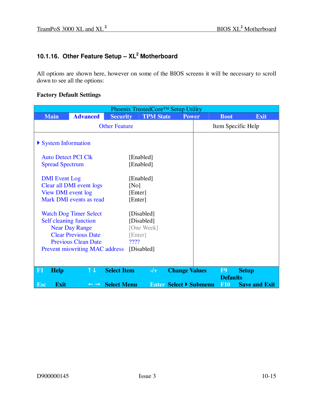 Fujitsu 3000 XL manual Other Feature Setup XL2 Motherboard 