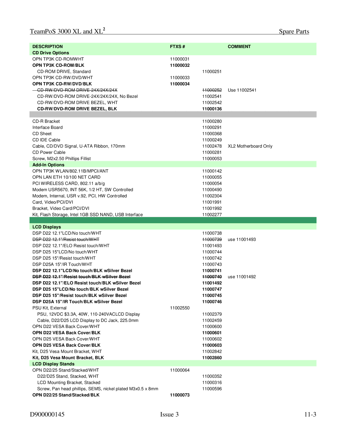 Fujitsu 3000 XL manual D900000145 Issue 11-3 