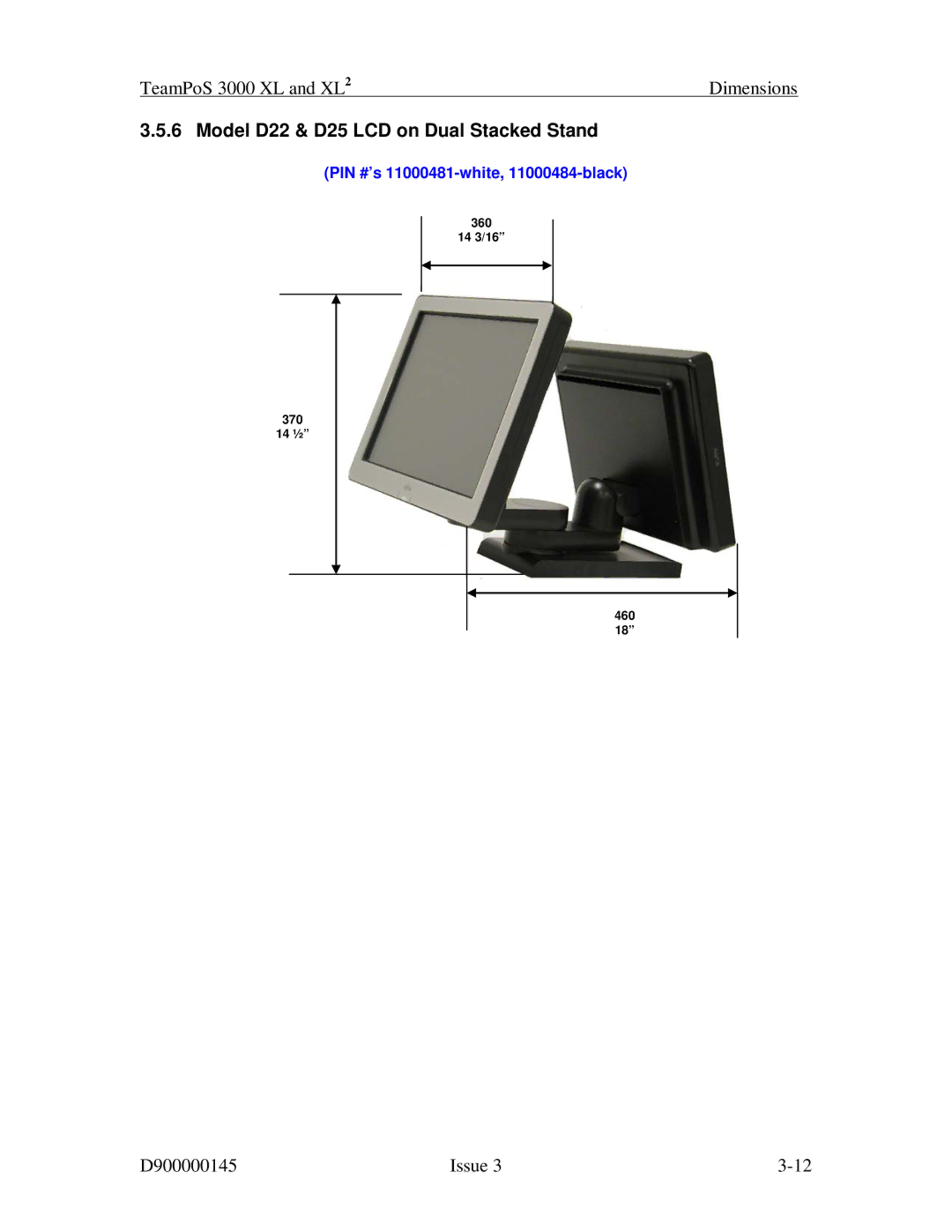 Fujitsu 3000 XL manual Model D22 & D25 LCD on Dual Stacked Stand 