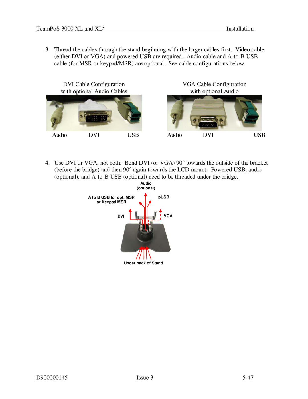 Fujitsu 3000 XL manual Dvi Usb 