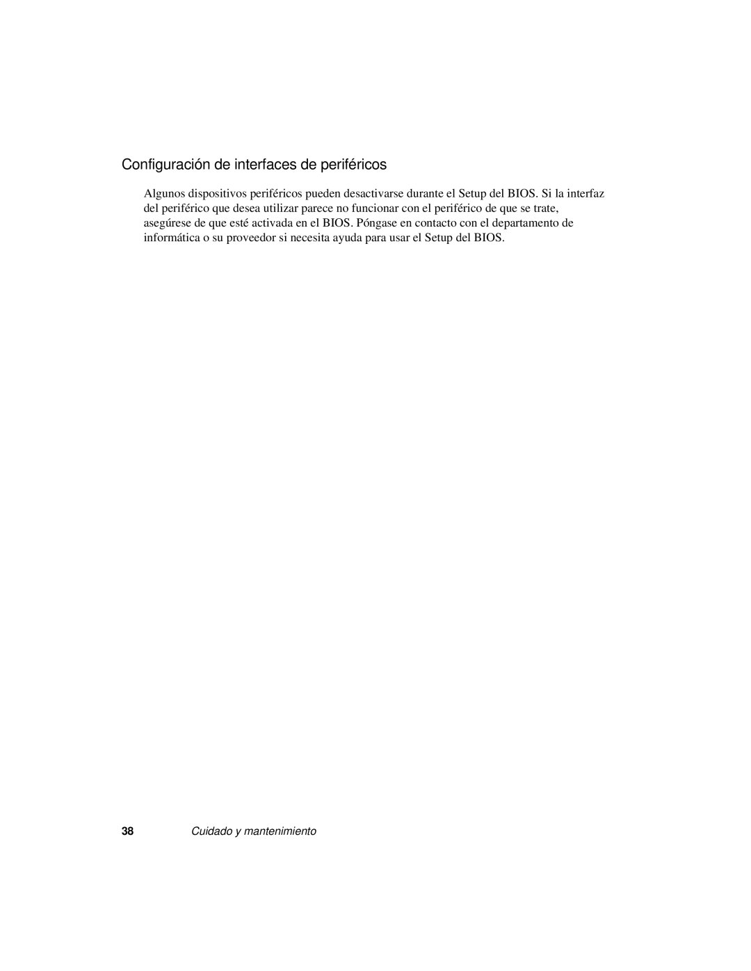 Fujitsu 3400 manual Configuración de interfaces de periféricos 