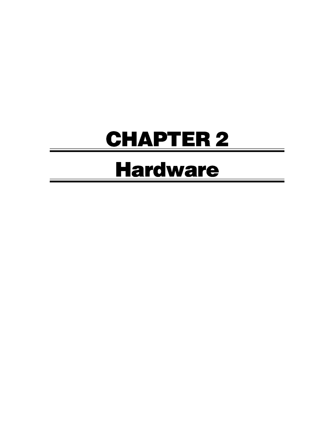 Fujitsu 500 user manual CHAPTER Hardware 