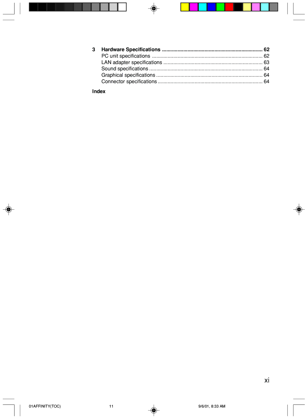 Fujitsu 500 user manual Hardware Specifications 