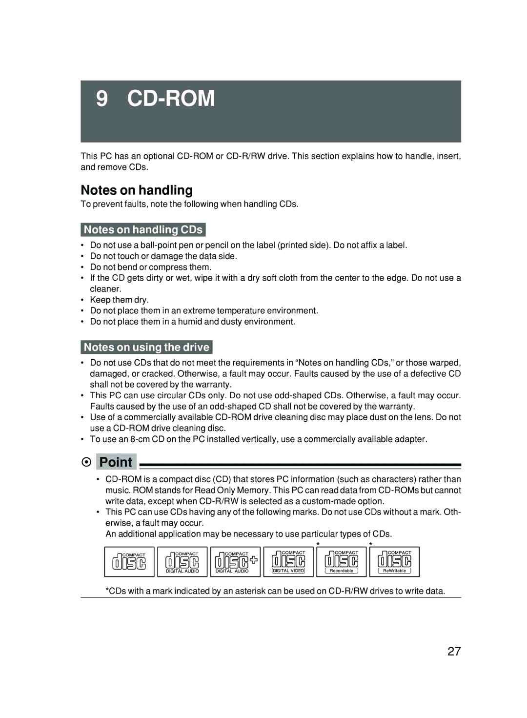 Fujitsu 500 user manual Cd-Rom 