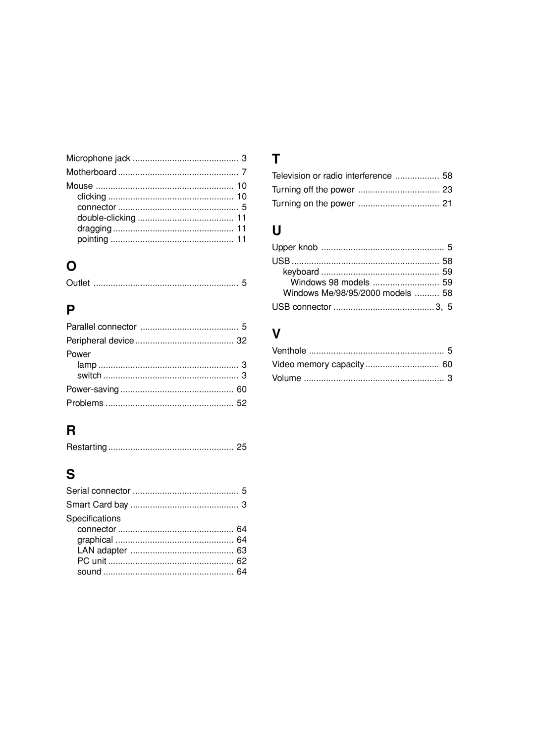 Fujitsu 500 user manual Mouse Clicking 