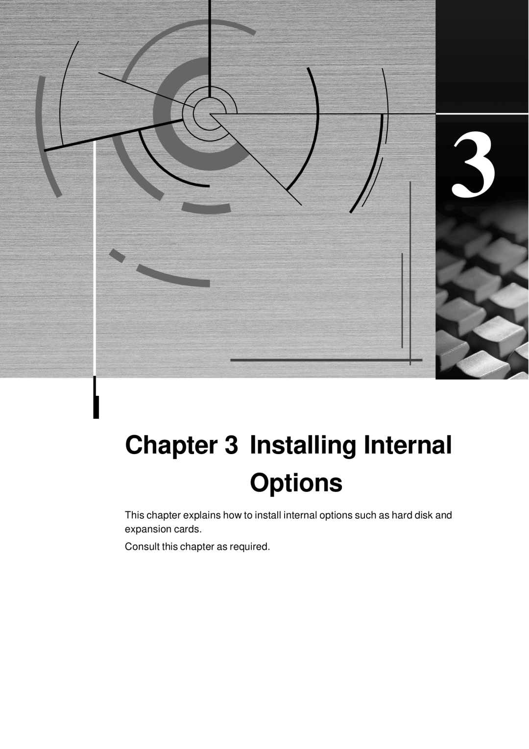 Fujitsu 5000 user manual Installing Internal Options, Consult this chapter as required 