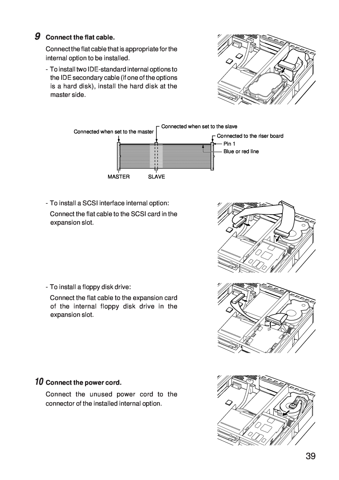 Fujitsu 5000 user manual Connect the flat cable, Connect the power cord 