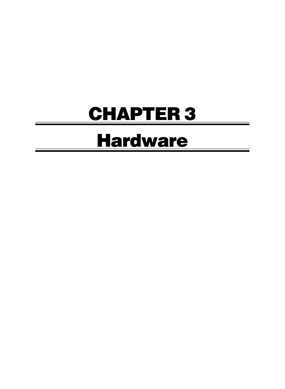 Fujitsu 5000 user manual CHAPTER Hardware 