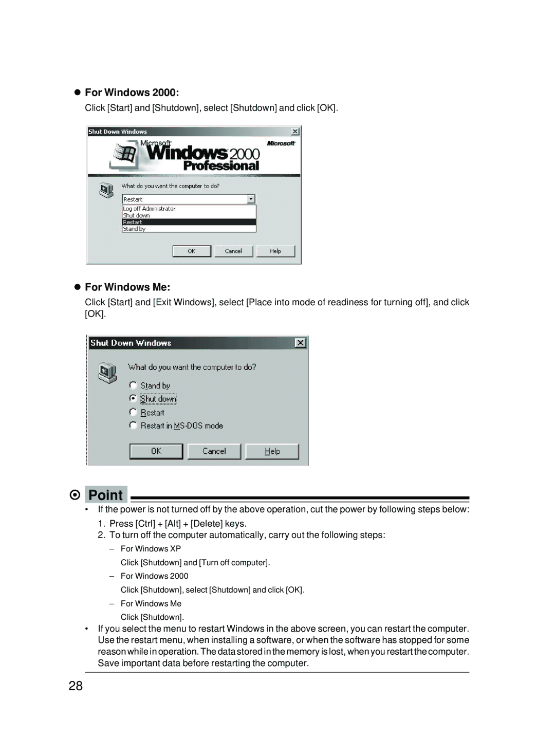 Fujitsu 5000 user manual For Windows Me 