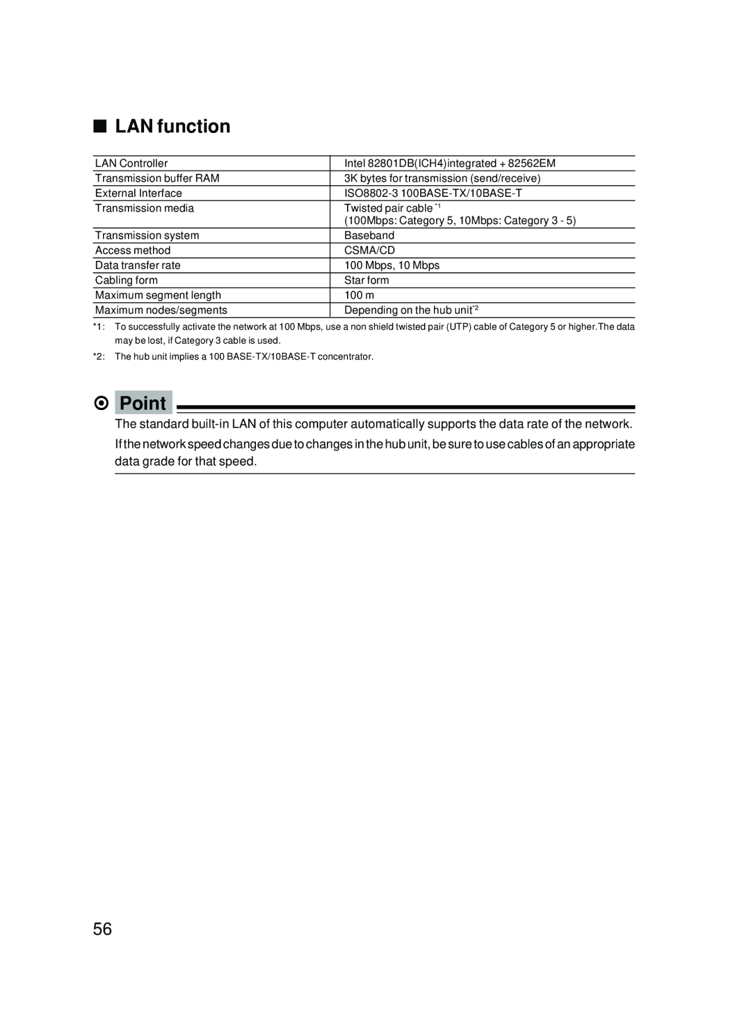 Fujitsu 5000 user manual LAN function, Csma/Cd 