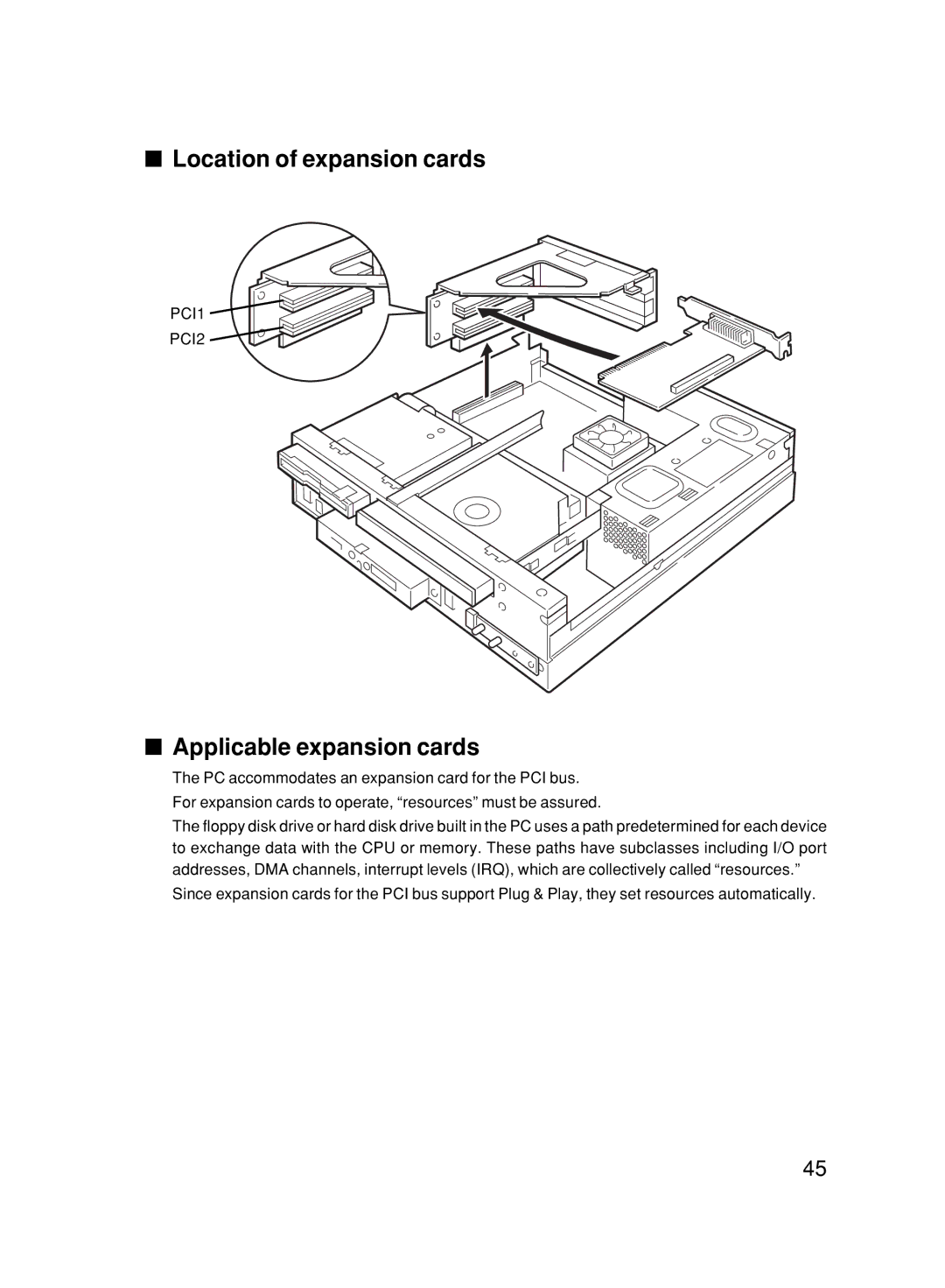 Fujitsu 6000/SS user manual Location of expansion cards, Applicable expansion cards 