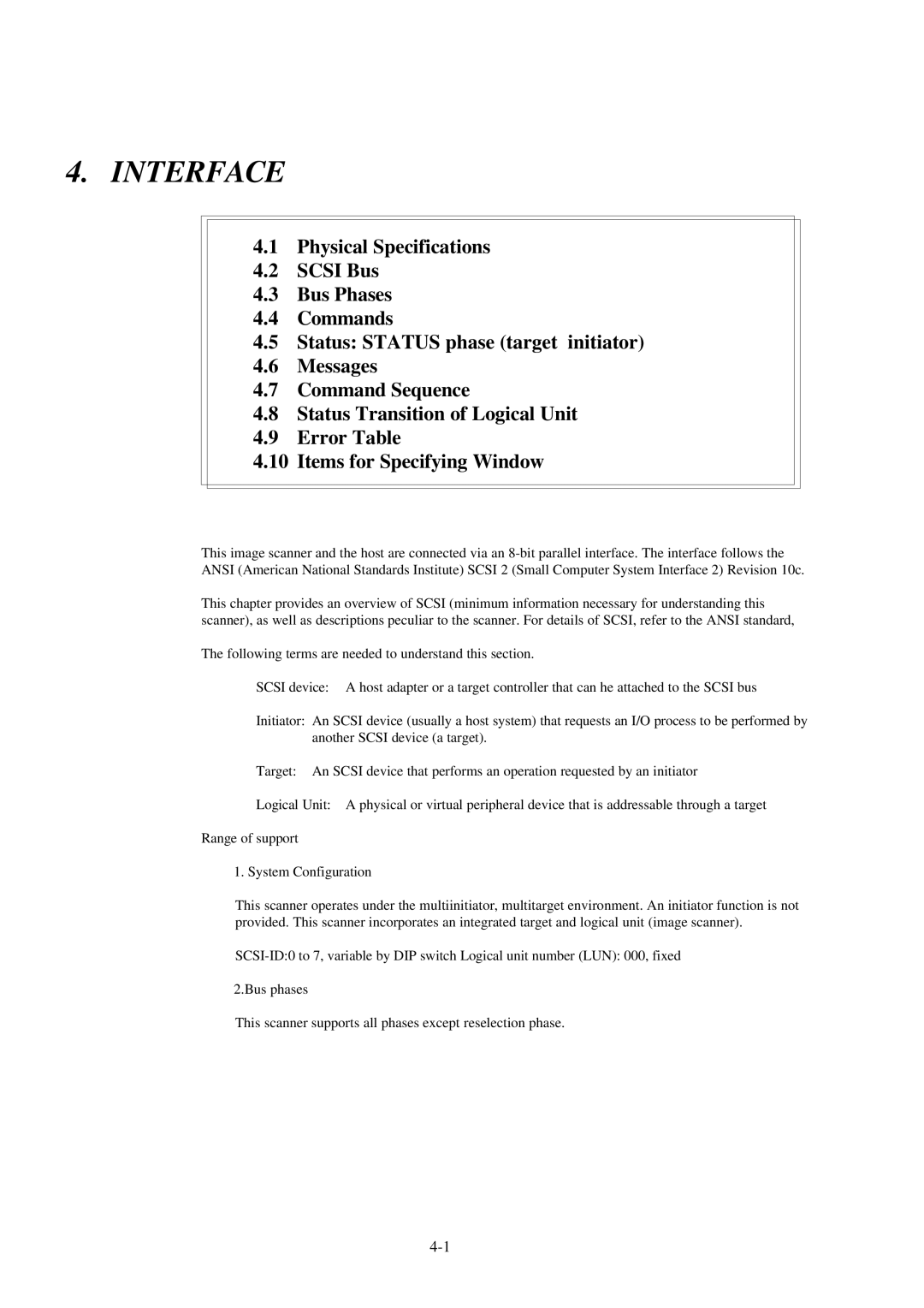 Fujitsu 600C manual Interface 