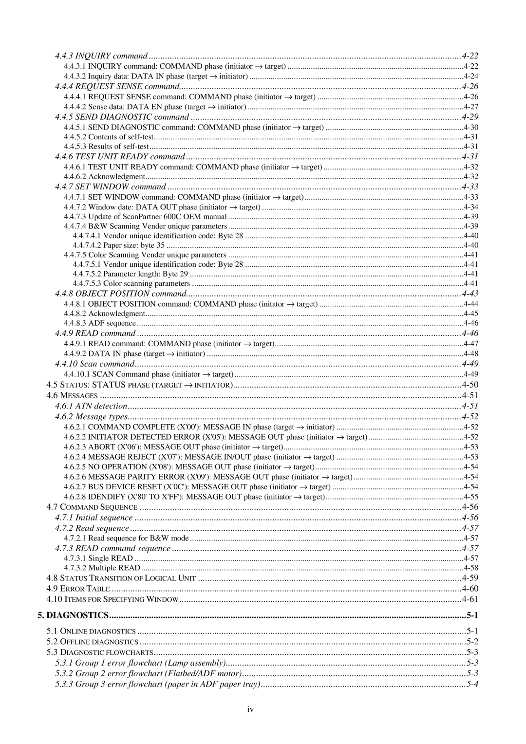 Fujitsu 600C manual Diagnostics 