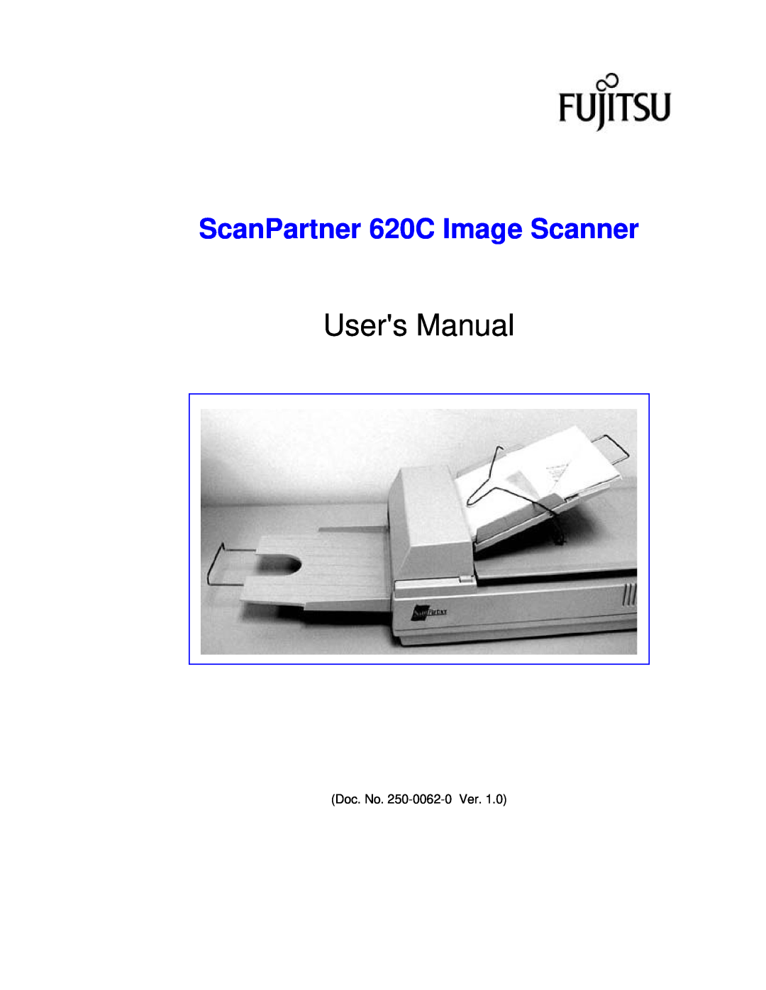 Fujitsu user manual ScanPartner 620C Image Scanner 
