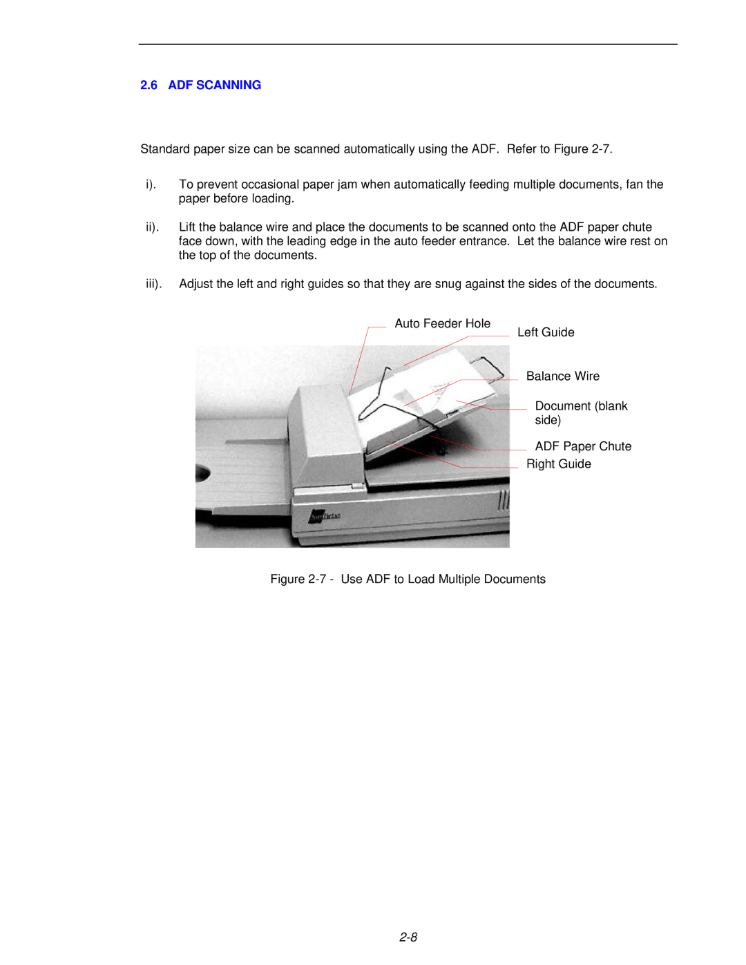 Fujitsu 620C user manual ADF Scanning, Use ADF to Load Multiple Documents 