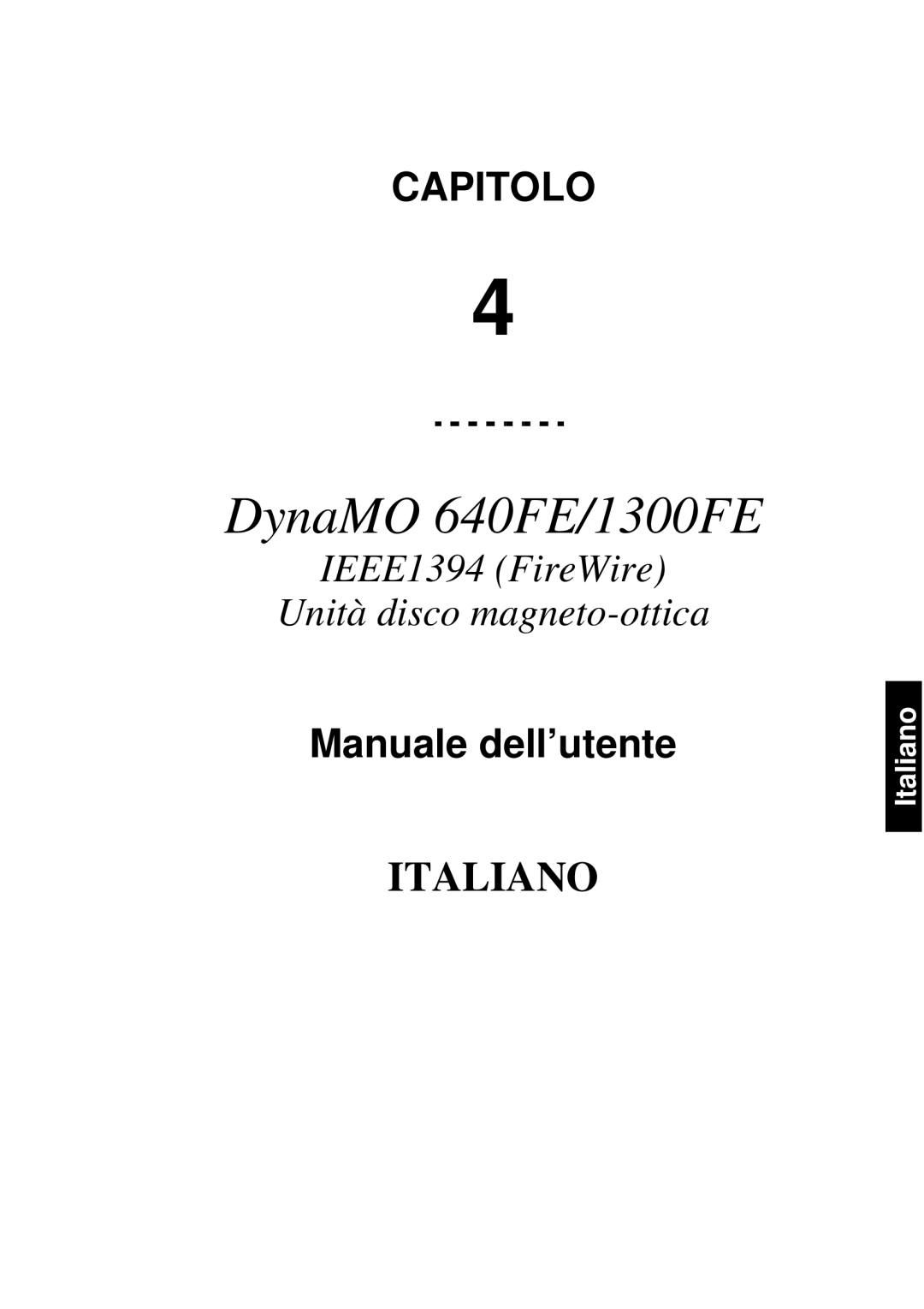 Fujitsu 1300FE, 640FE manual Italiano, Manuale dell’utente 