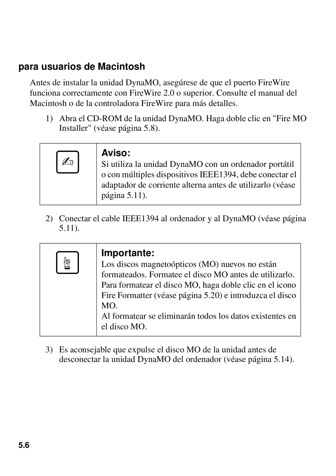 Fujitsu 1300FE, 640FE manual Para usuarios de Macintosh 