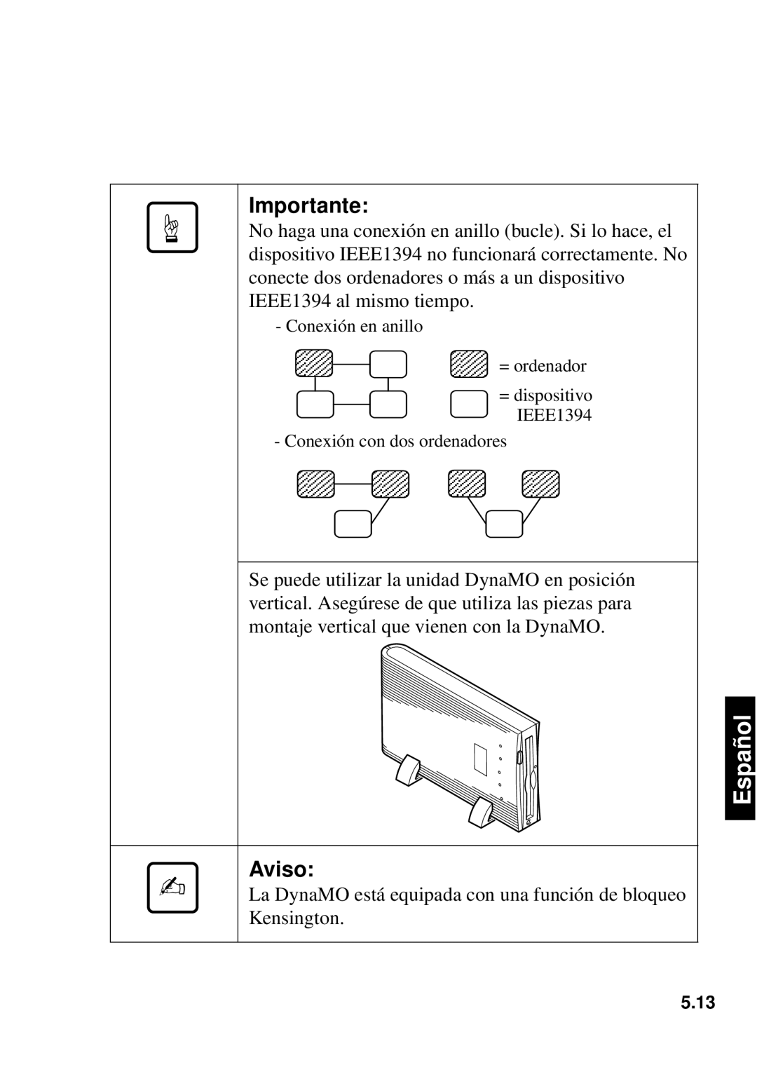 Fujitsu 640FE, 1300FE manual Importante 