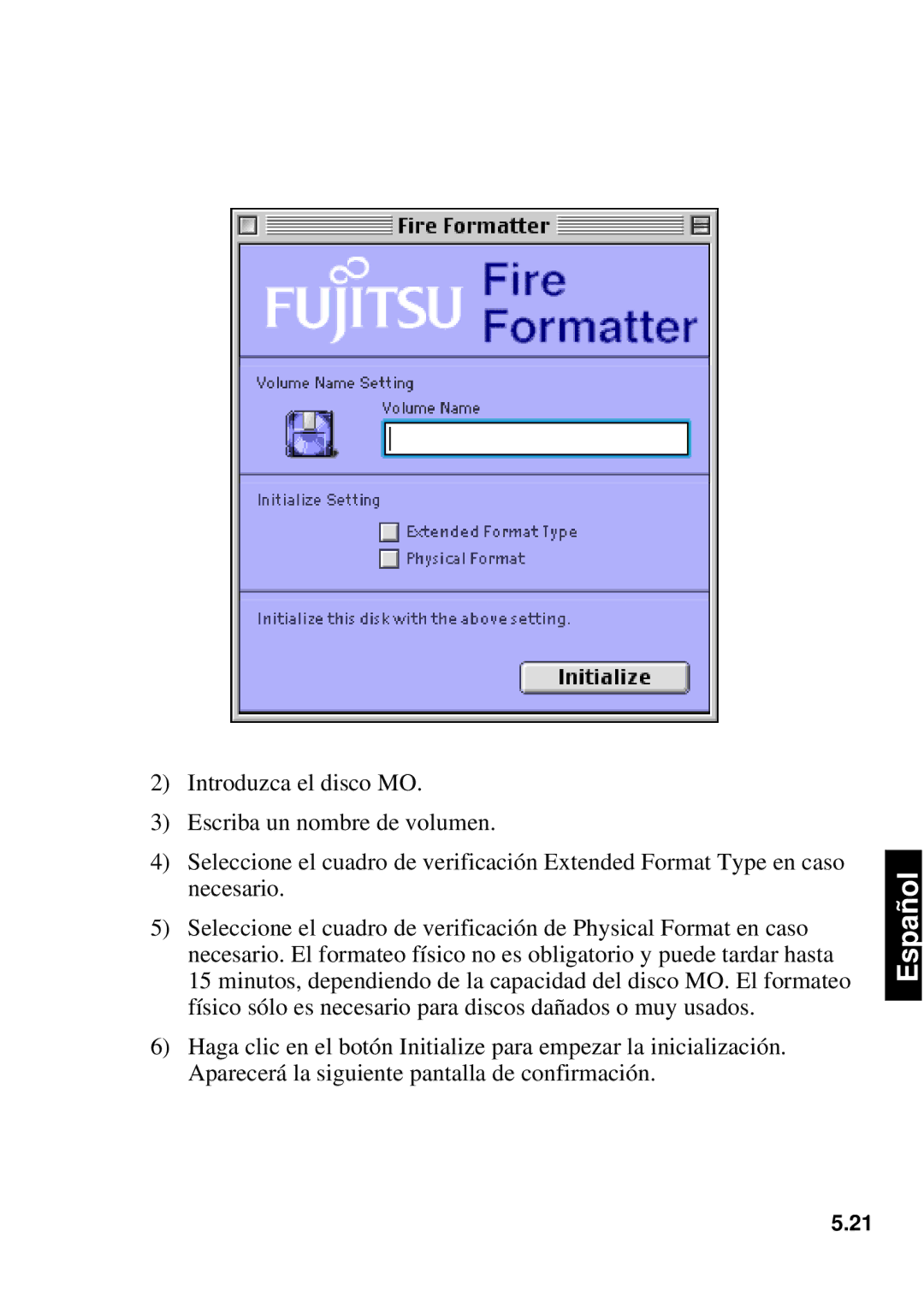 Fujitsu 640FE, 1300FE manual Español 