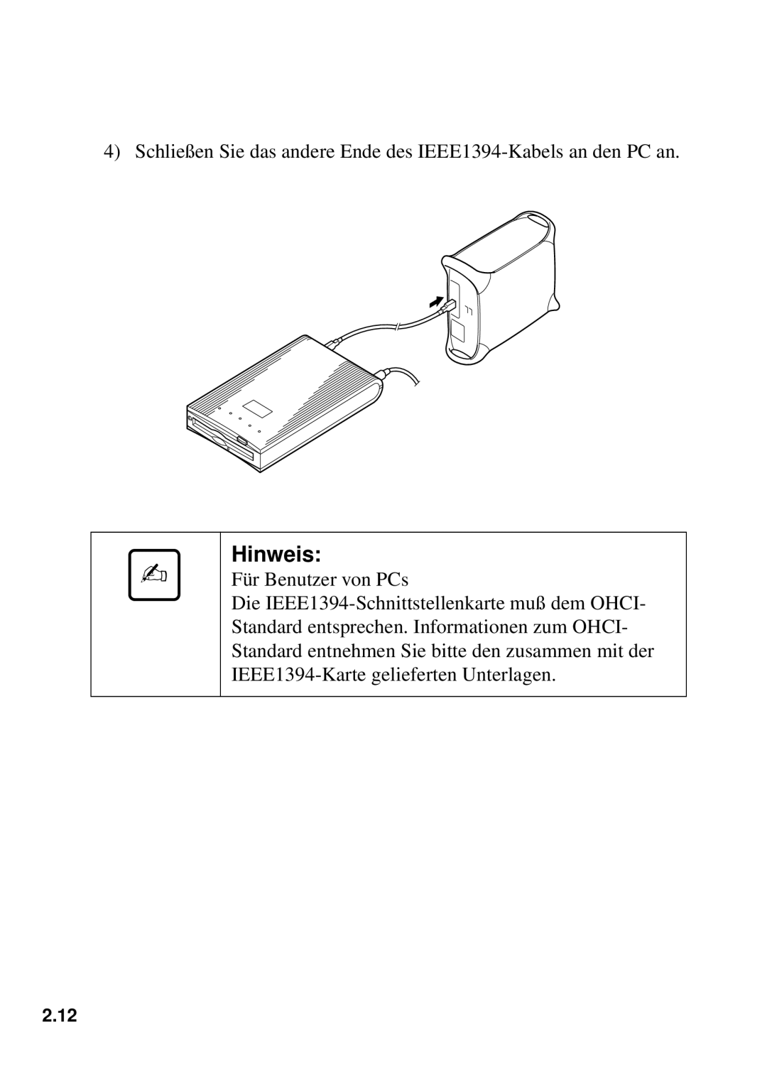 Fujitsu 640FE, 1300FE manual Hinweis 