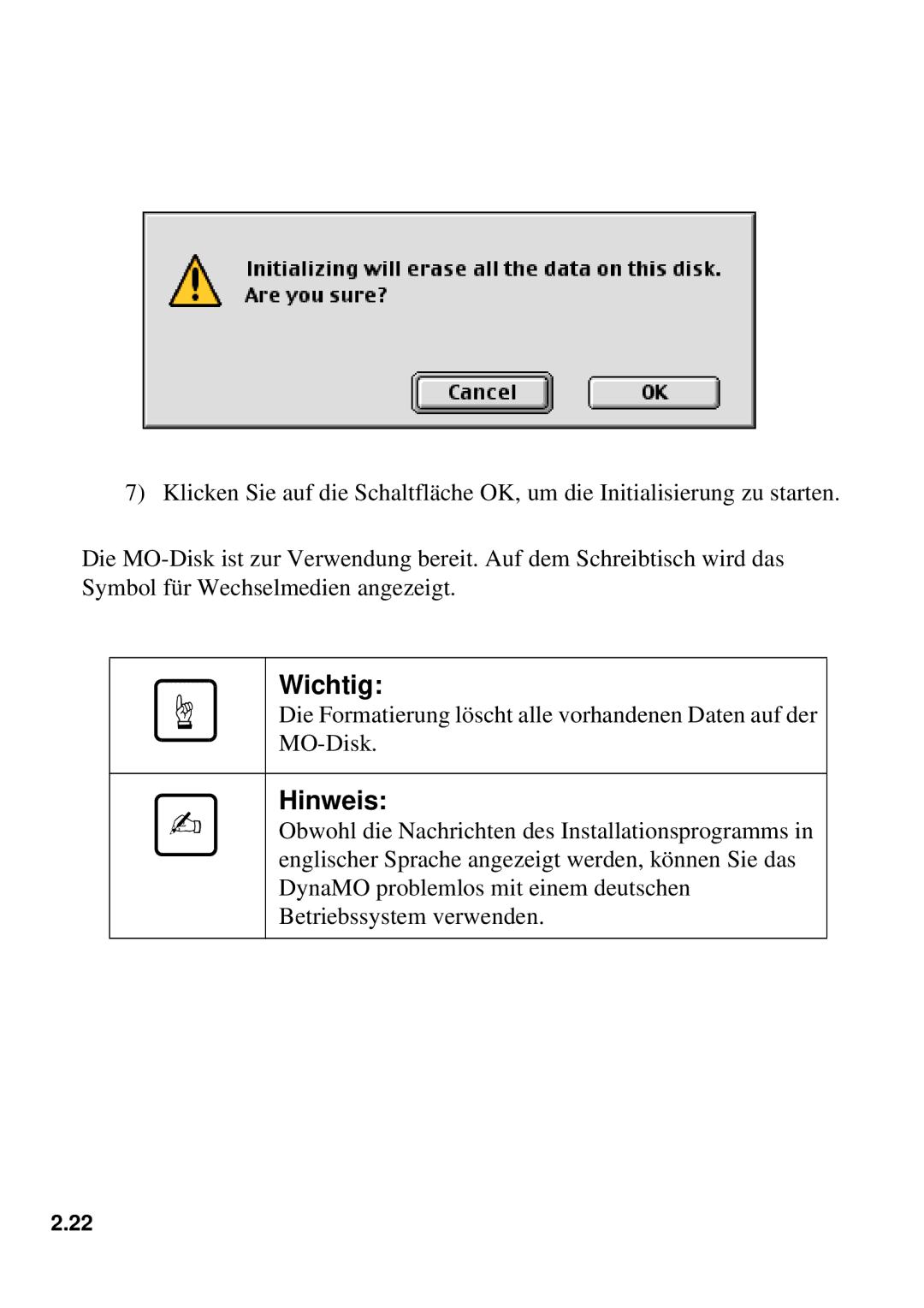 Fujitsu 640FE, 1300FE manual Hinweis 