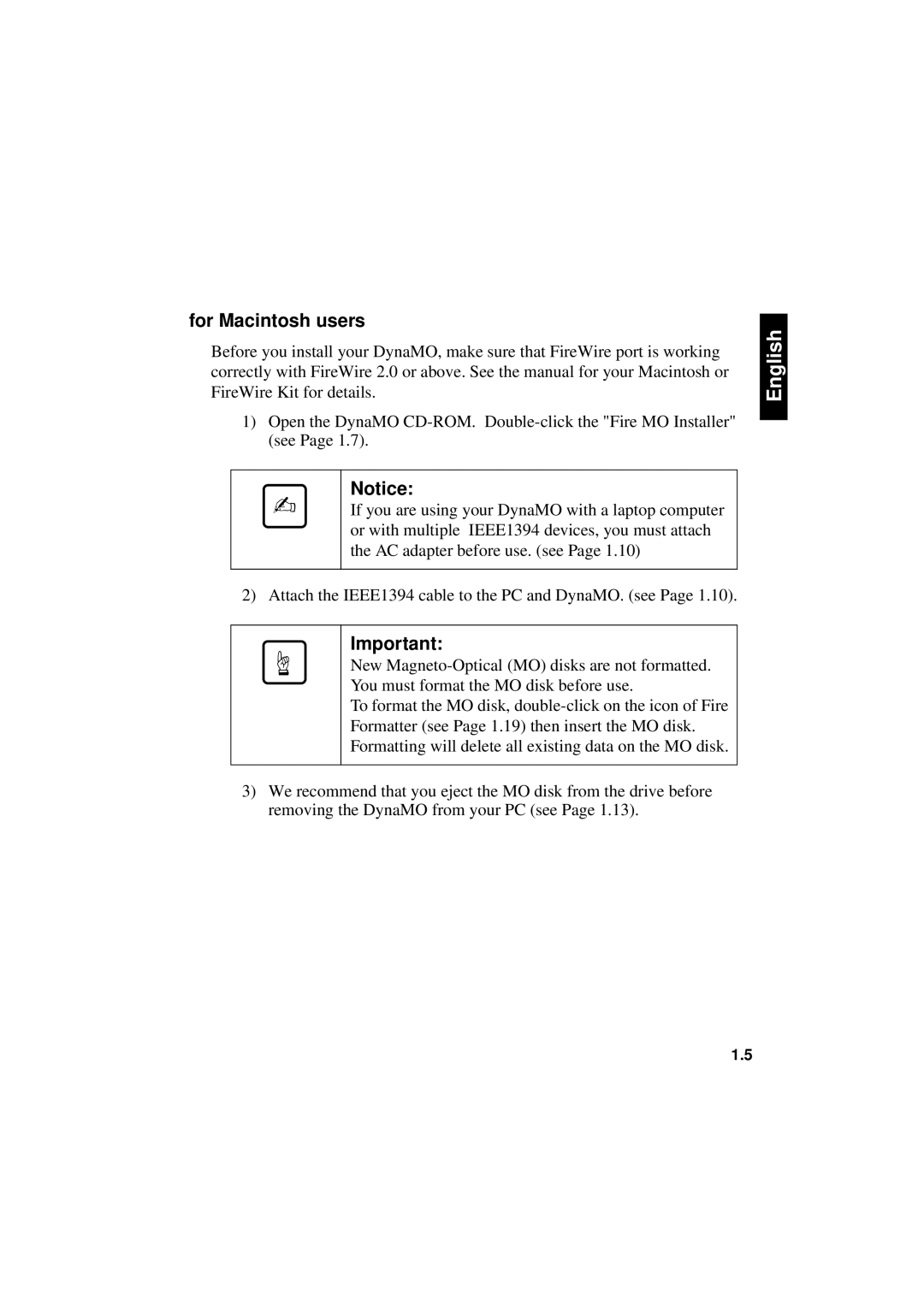 Fujitsu 640FE, 1300FE manual English 