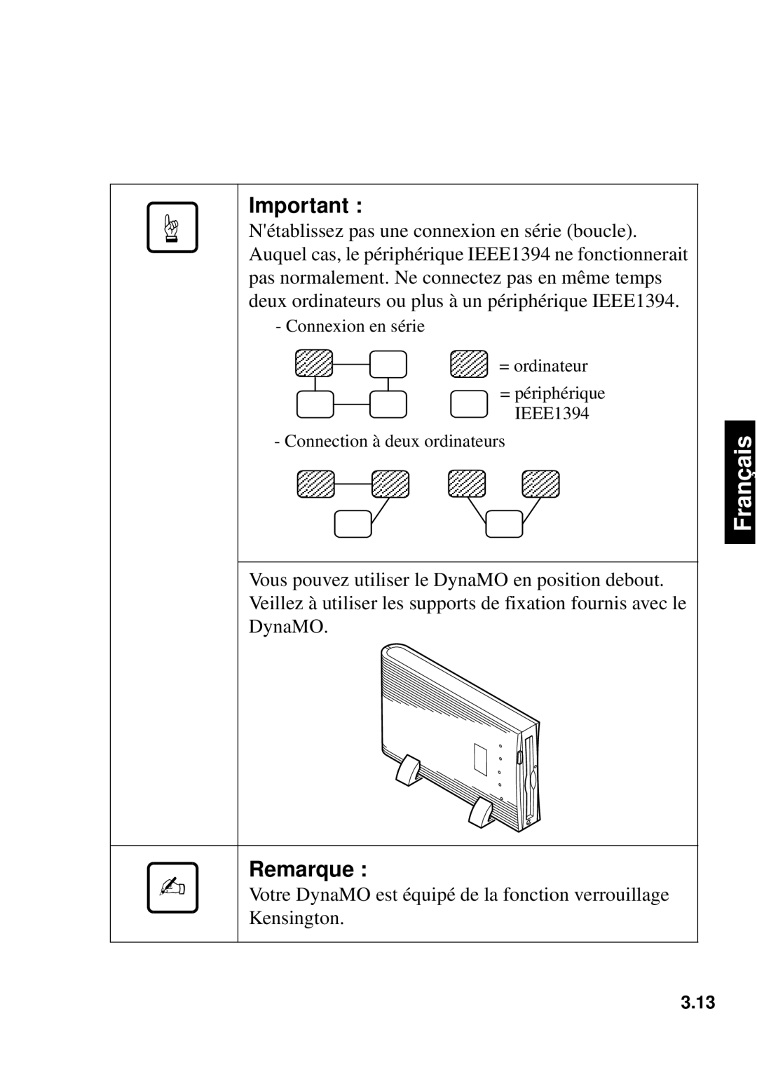 Fujitsu 1300FE, 640FE manual Français 