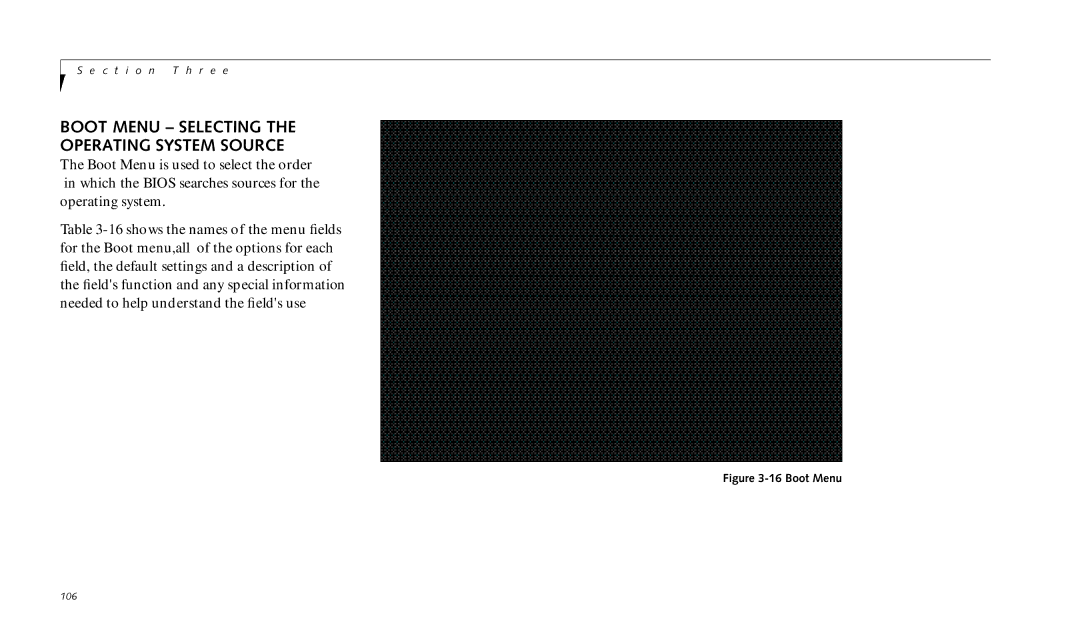 Fujitsu 690TX manual Boot Menu Selecting Operating System Source 