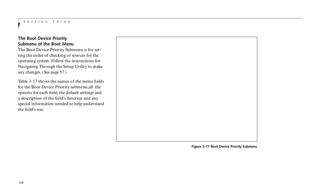 Fujitsu 690TX manual Boot Device Priority Submenu of the Boot Menu 