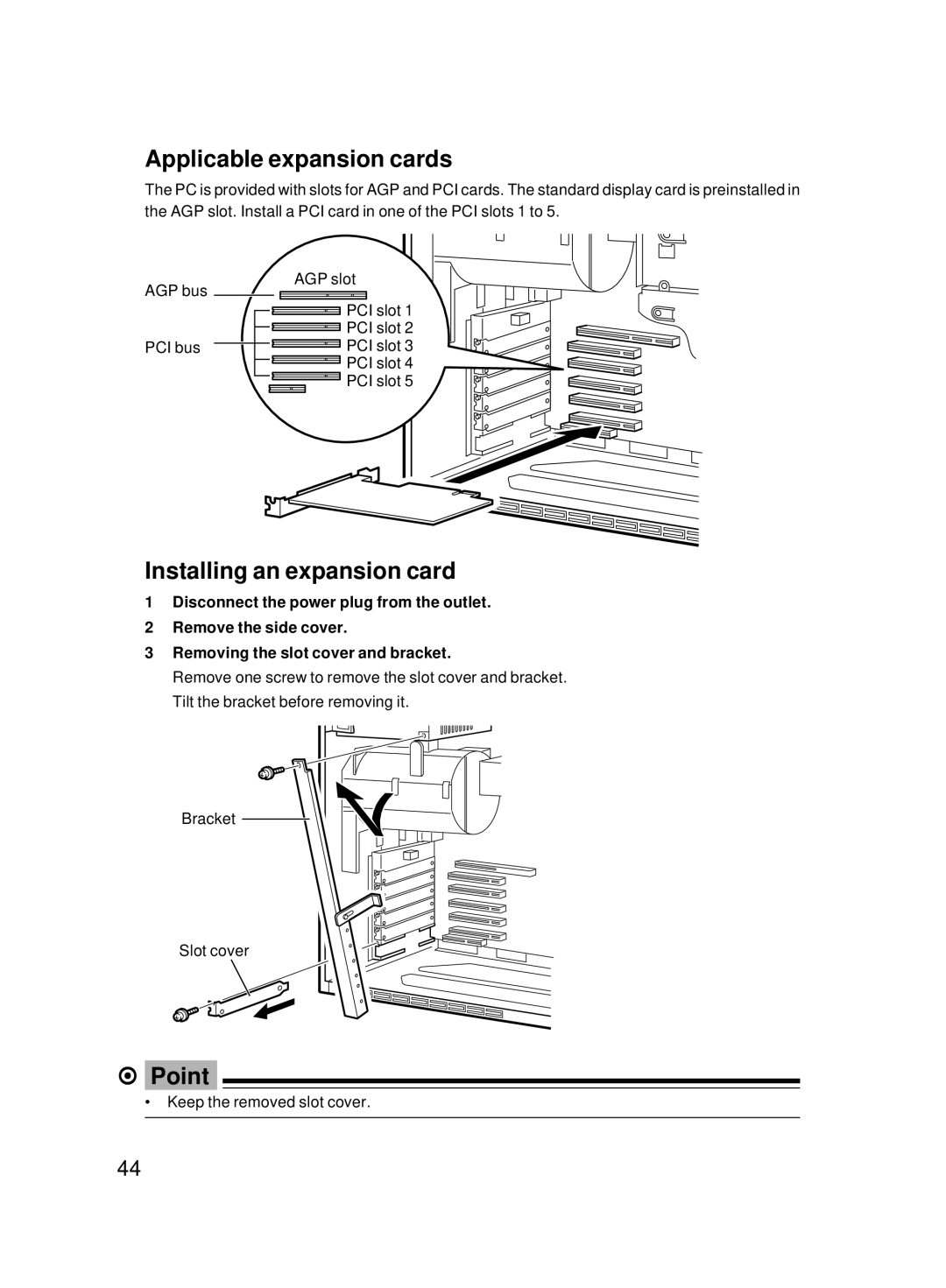 Fujitsu 8000 SERIES user manual Applicable expansion cards, Installing an expansion card 