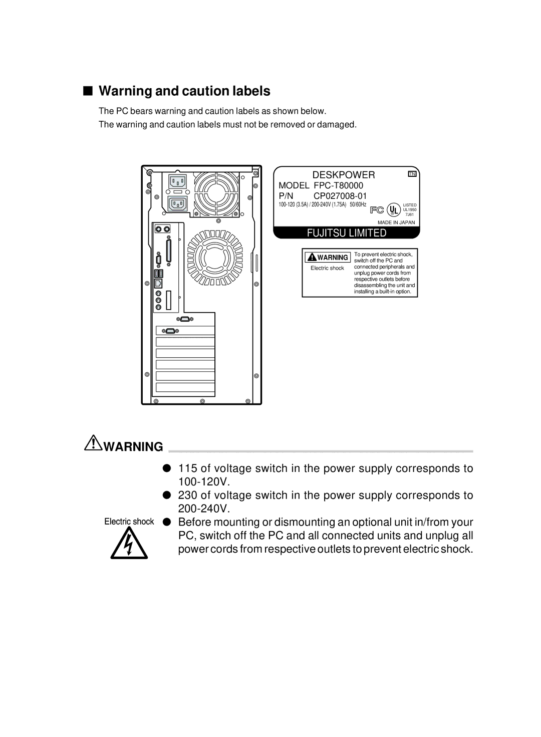 Fujitsu 8000 SERIES user manual Fujitsu Limited 