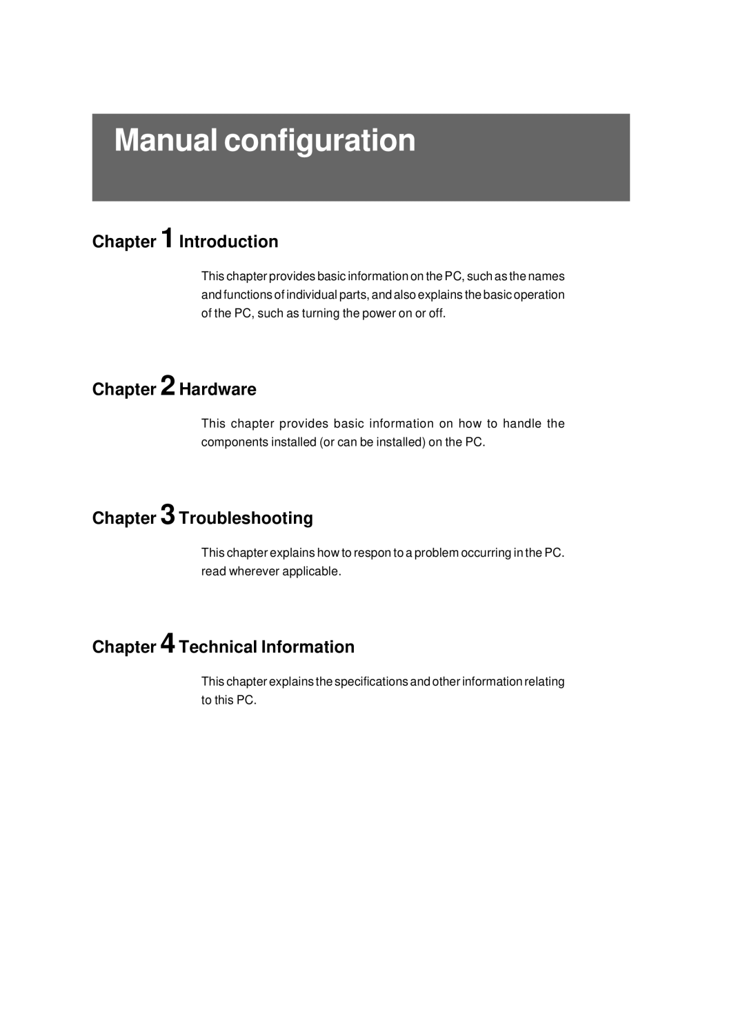 Fujitsu 8000 SERIES user manual Manual configuration, Introduction 