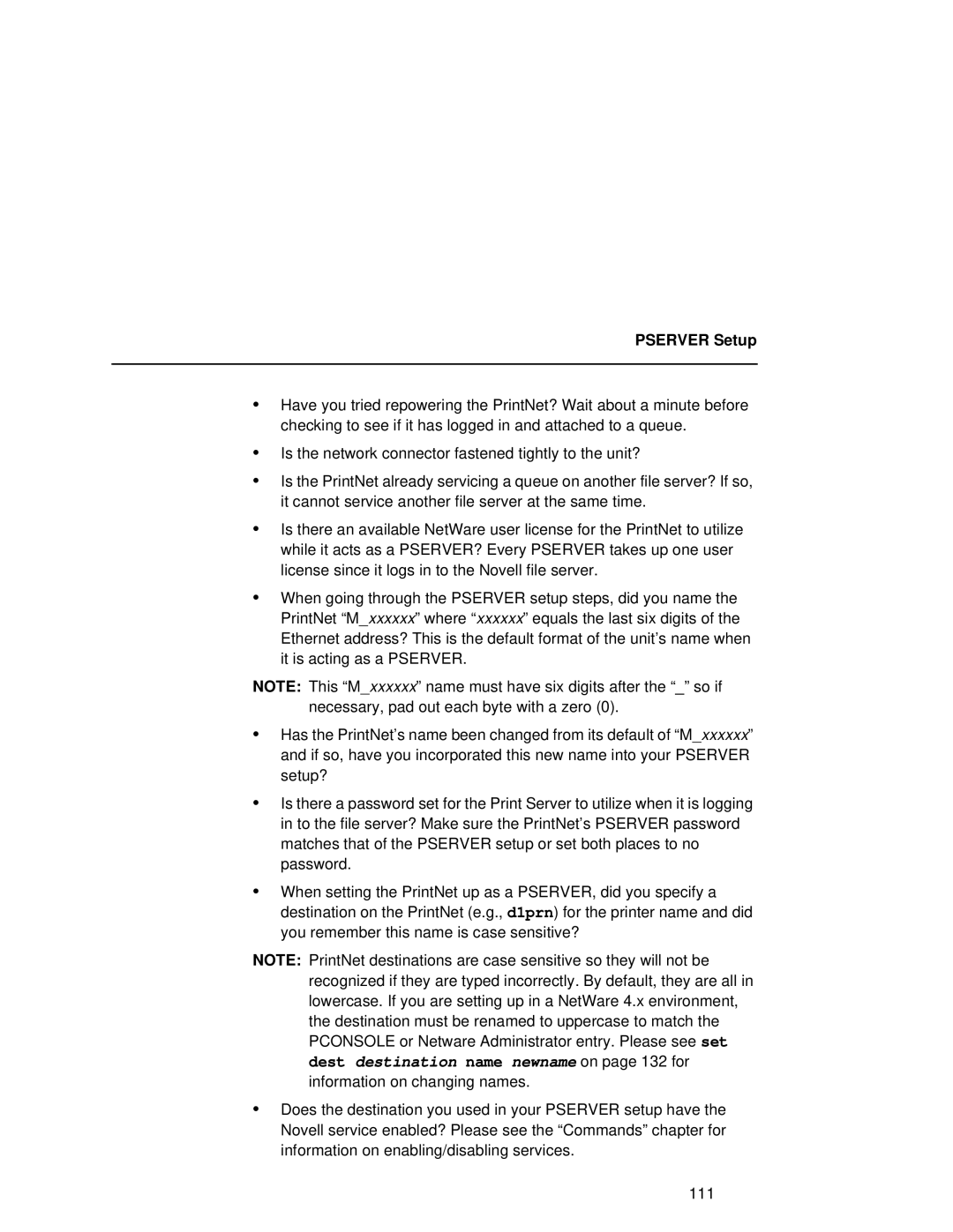 Fujitsu 9045 user manual Pserver Setup 