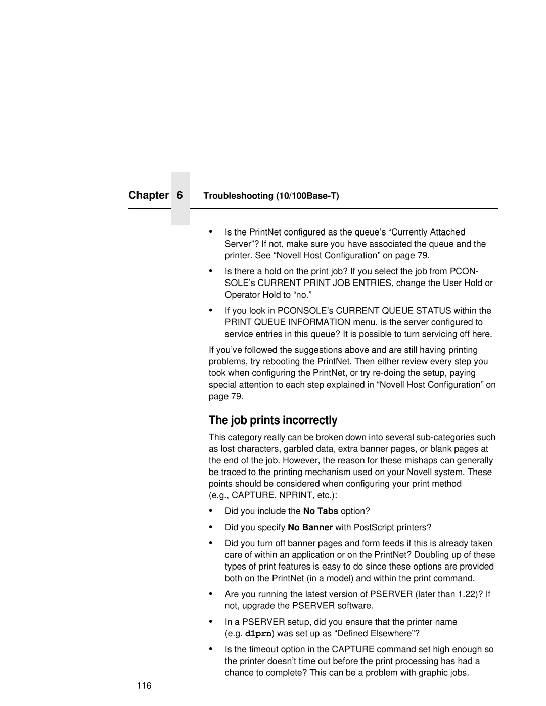 Fujitsu 9045 user manual Job prints incorrectly 