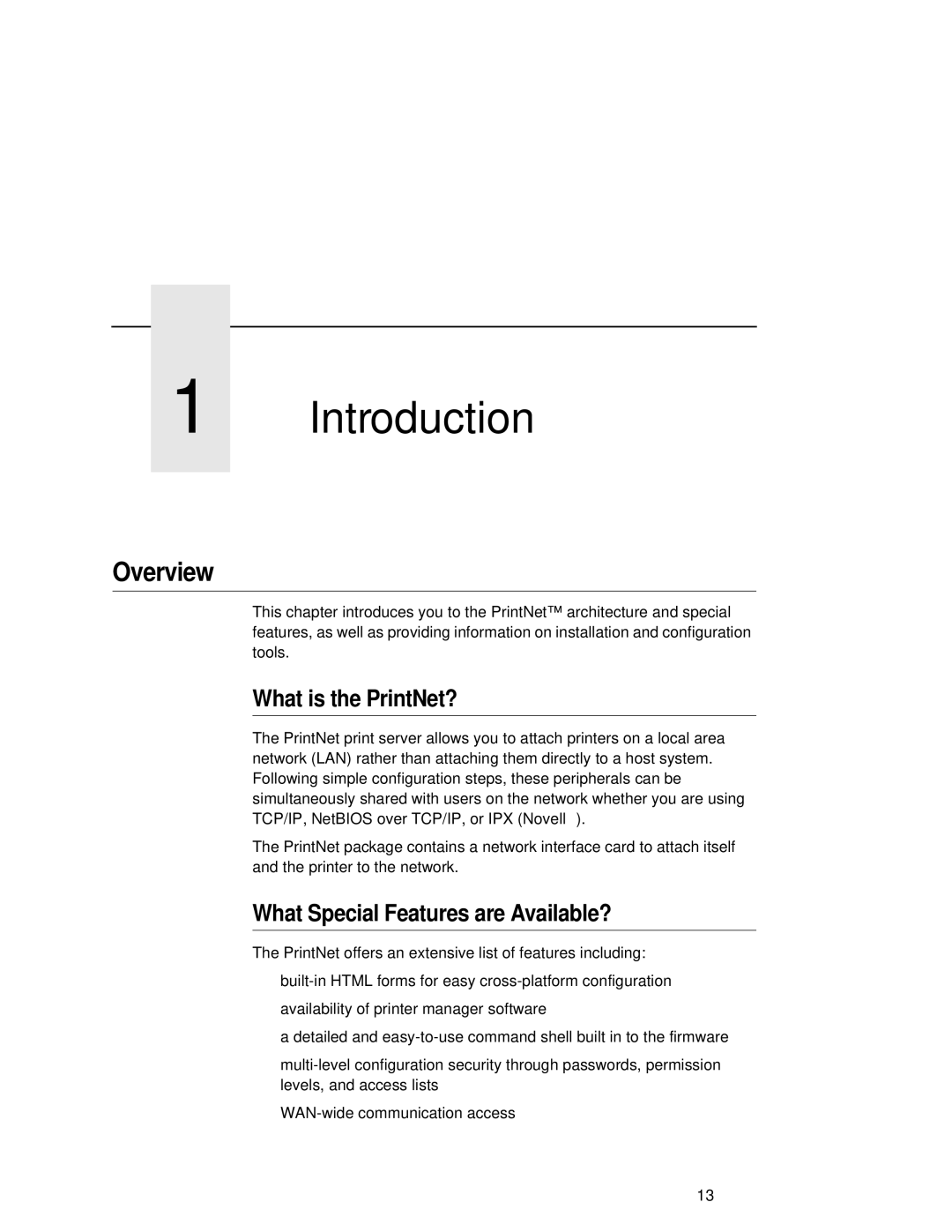 Fujitsu 9045 user manual Overview, What is the PrintNet?, What Special Features are Available? 