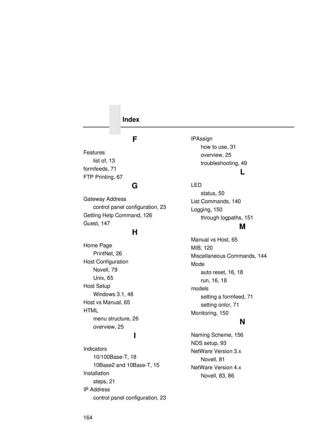 Fujitsu 9045 user manual Index 