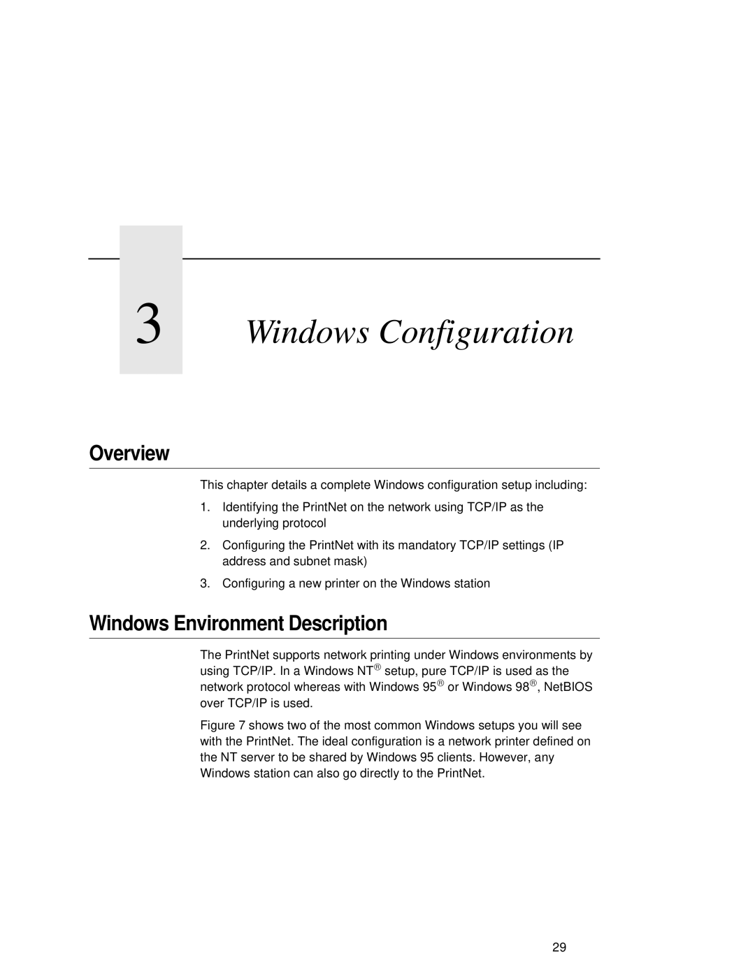 Fujitsu 9045 user manual Windows Configuration, Windows Environment Description 