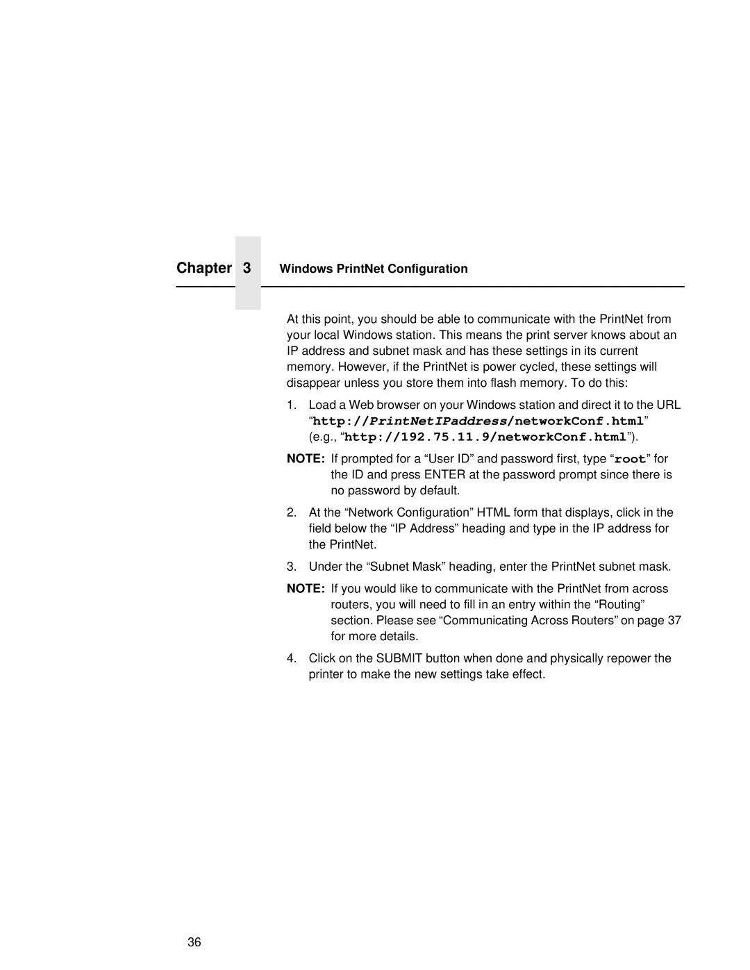 Fujitsu 9045 user manual Windows PrintNet Configuration 